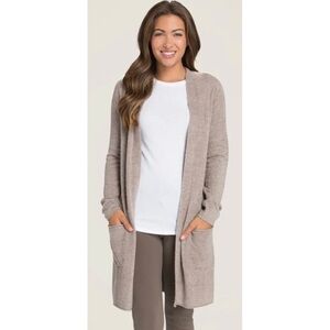 Barefoot Dreams Bamboo Chic Lite Cozy Long Brown Cardigan Size Medium